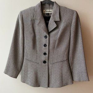 Barami Gray Tailored Blazer Black Buttons